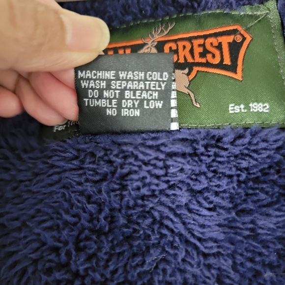 TRAIL CREST Women's Blur/White Flush Nordic Sherpa Lined Jacket Size XS Pockets - Picture 11 of 12